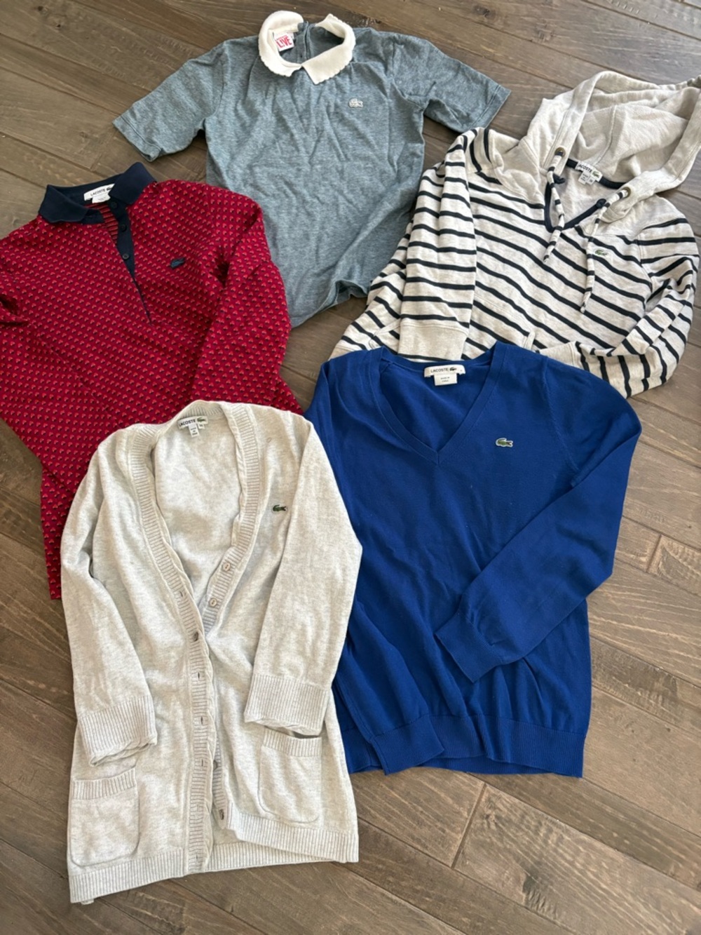 Lot of XS Lacoste Mixed Knit & Tops